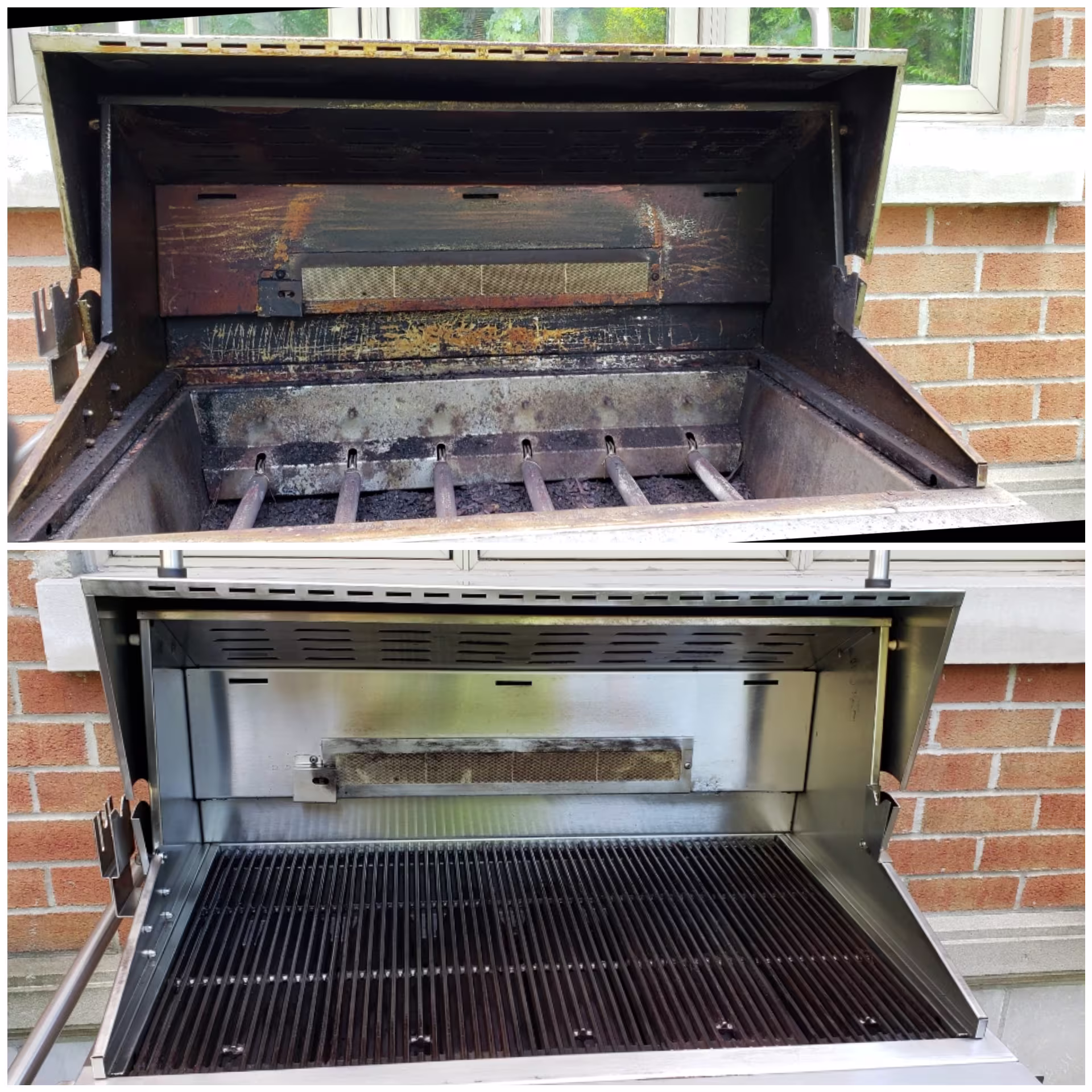 After cleaning grill